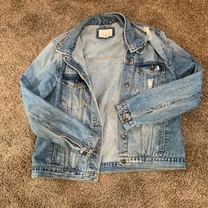 distressed denim jacket